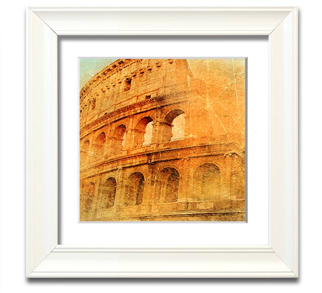 A beautifully framed print of the Ancient Colosseum, showcasing its architectural details and grandeur.