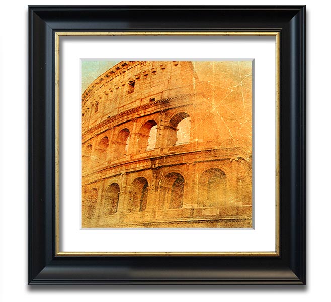 A beautifully framed print of the Ancient Colosseum, showcasing its architectural details and grandeur.