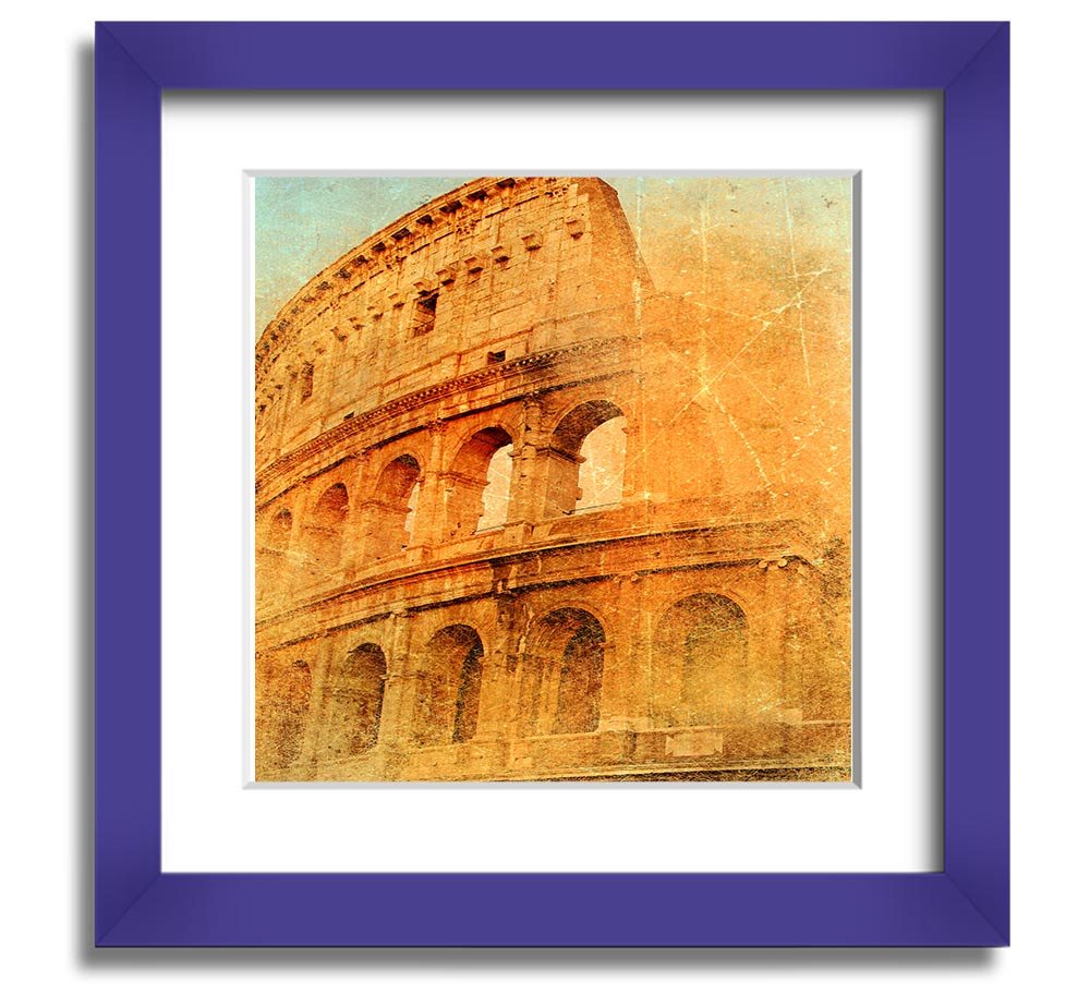 A beautifully framed print of the Ancient Colosseum, showcasing its architectural details and grandeur.