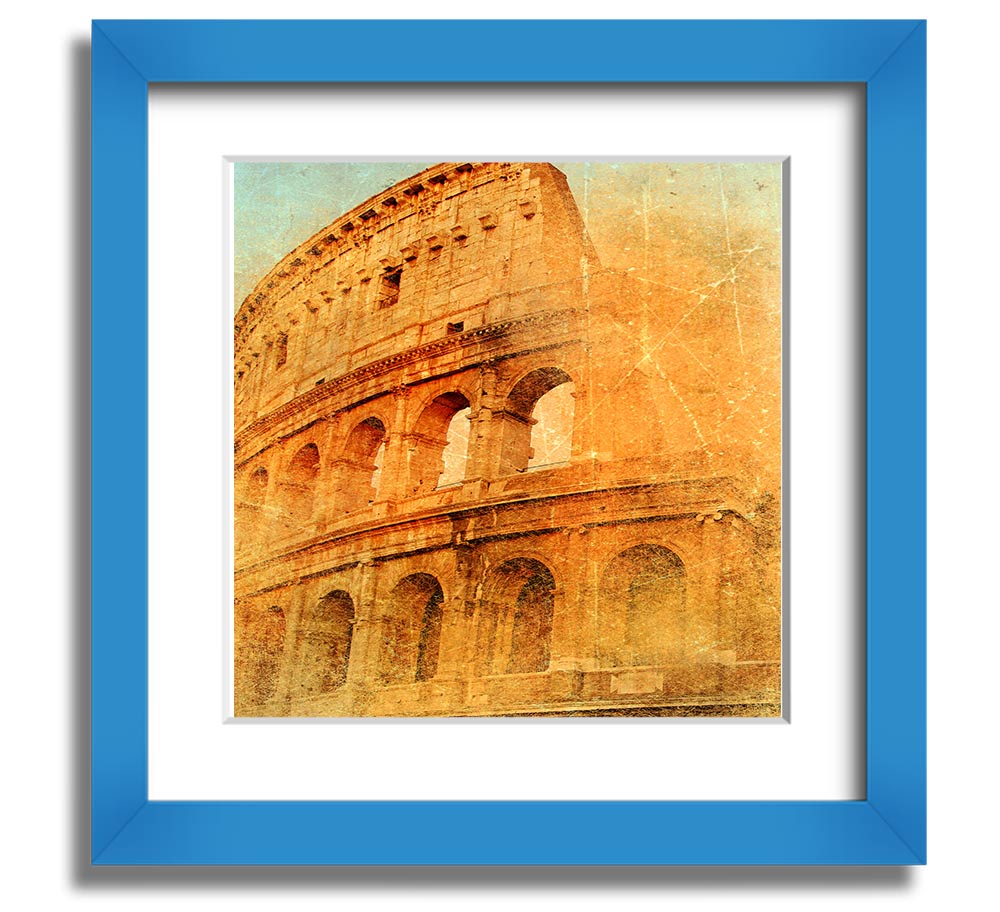 A beautifully framed print of the Ancient Colosseum, showcasing its architectural details and grandeur.