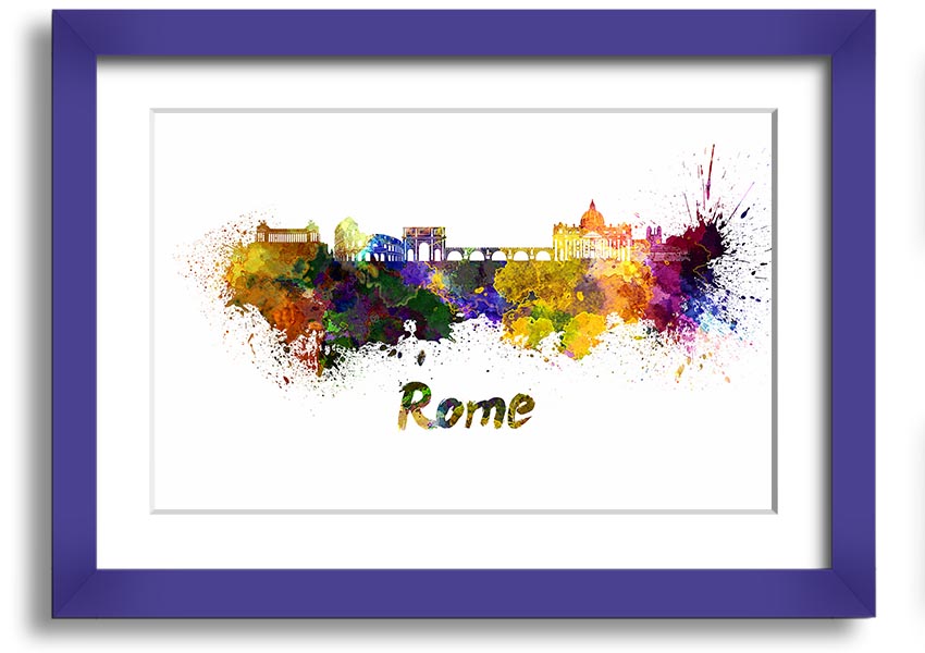 Framed print of Ancient Rainbow City showcasing vibrant colors and intricate details, ready to hang.