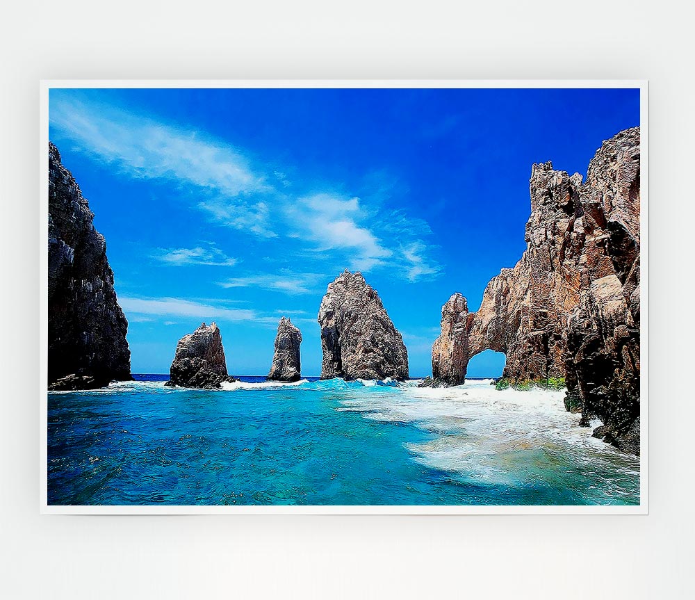 Ancient Rocks Of Time poster on high-quality canvas, showcasing stunning geological formations.