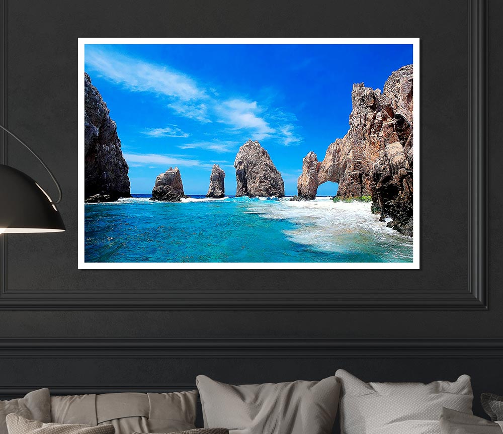 Ancient Rocks Of Time poster on high-quality canvas, showcasing stunning geological formations.