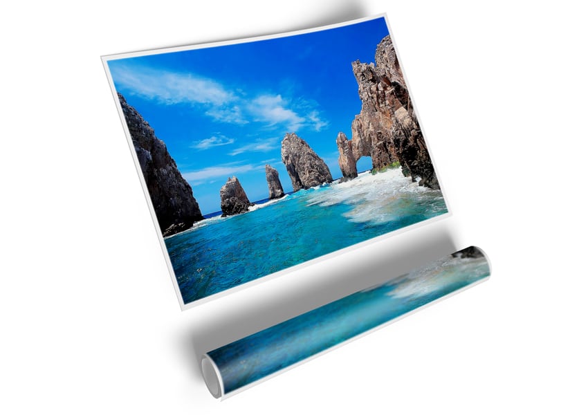 Ancient Rocks Of Time poster on high-quality canvas, showcasing stunning geological formations.