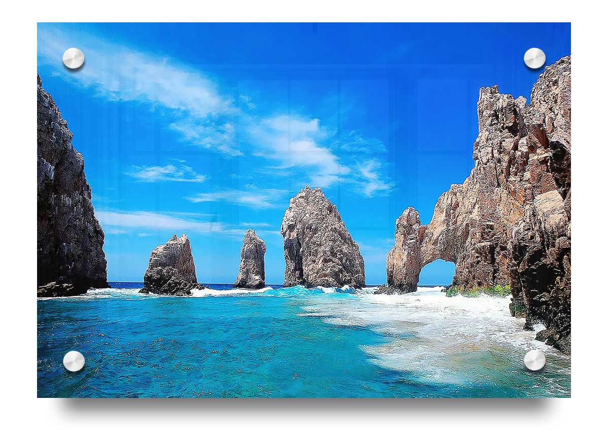 Ancient Rocks Of Time acrylic print on 5mm thick acrylic glass, showcasing vibrant colors and intricate details.