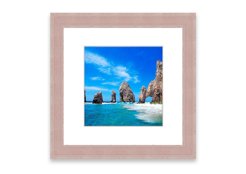 Framed print of Ancient Rocks Of Time showcasing Cornwall's stunning landscape, available in various frame colors.