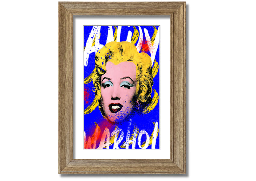 Andy Warhol's Marilyn Monroe artwork printed on coated polyester canvas, framed in a 44mm box frame, ready to hang.