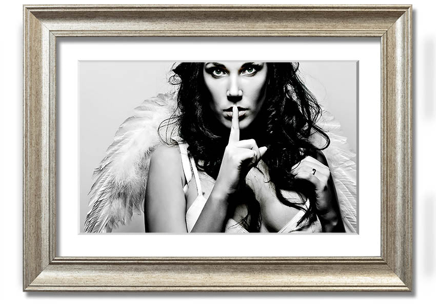 A beautifully framed print titled 'Angel Beauty', showcasing elegant artwork in a stylish frame, ready to hang.