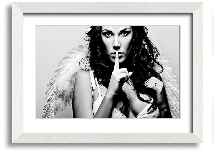 A beautifully framed print titled 'Angel Beauty', showcasing elegant artwork in a stylish frame, ready to hang.