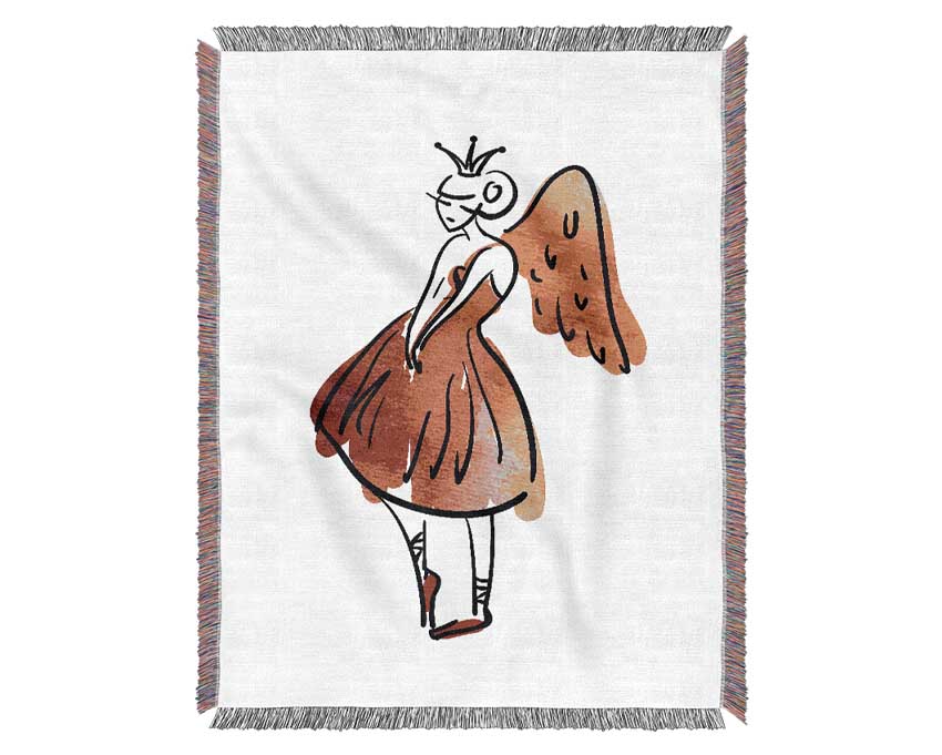 Angel Dancer throw blanket made of 100% cotton with a thermal weave, showcasing its luxurious texture and elegant design.