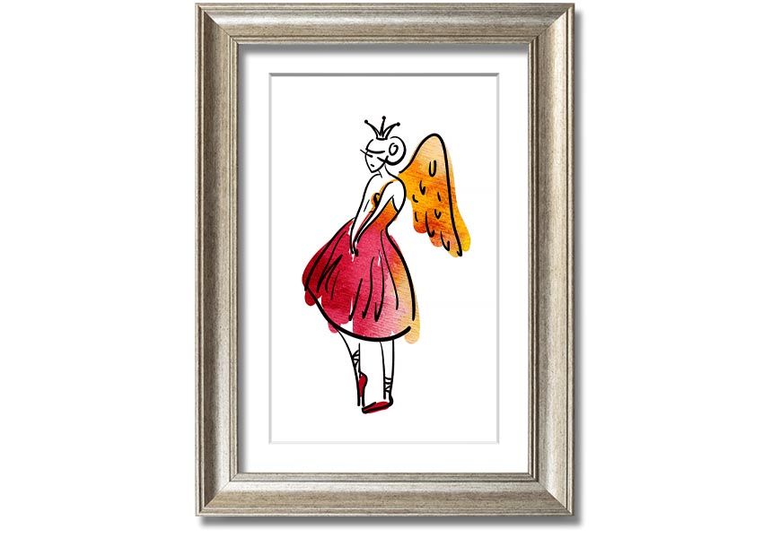 Angel Dancer framed print showcasing a graceful dancer, available in various frame colours, handmade in the UK.