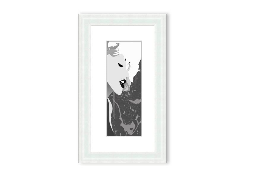 Angel Face Grey framed print showcasing a serene Cornwall landscape, elegantly framed and ready to hang.