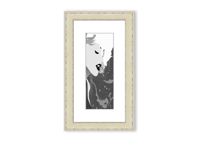 Angel Face Grey framed print showcasing a serene Cornwall landscape, elegantly framed and ready to hang.