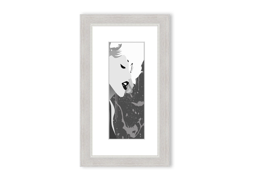 Angel Face Grey framed print showcasing a serene Cornwall landscape, elegantly framed and ready to hang.