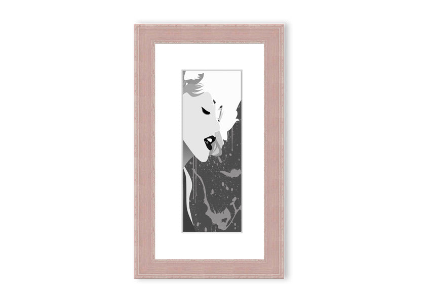 Angel Face Grey framed print showcasing a serene Cornwall landscape, elegantly framed and ready to hang.