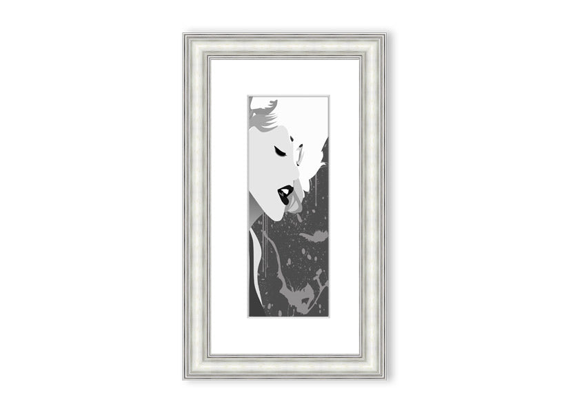 Angel Face Grey framed print showcasing a serene Cornwall landscape, elegantly framed and ready to hang.