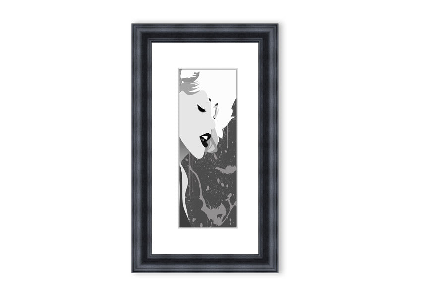 Angel Face Grey framed print showcasing a serene Cornwall landscape, elegantly framed and ready to hang.