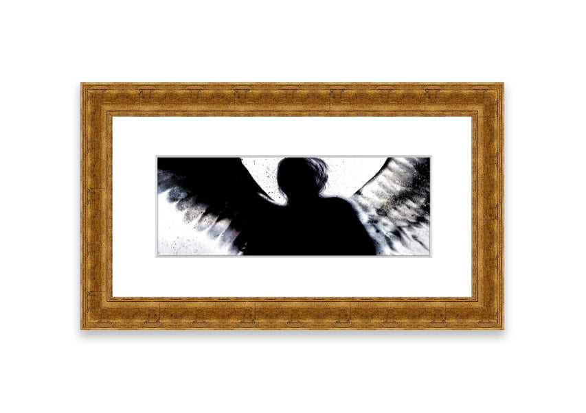 Angel Shadow Cornwall framed print showcasing a beautiful landscape, handmade in the UK with multiple frame color options.