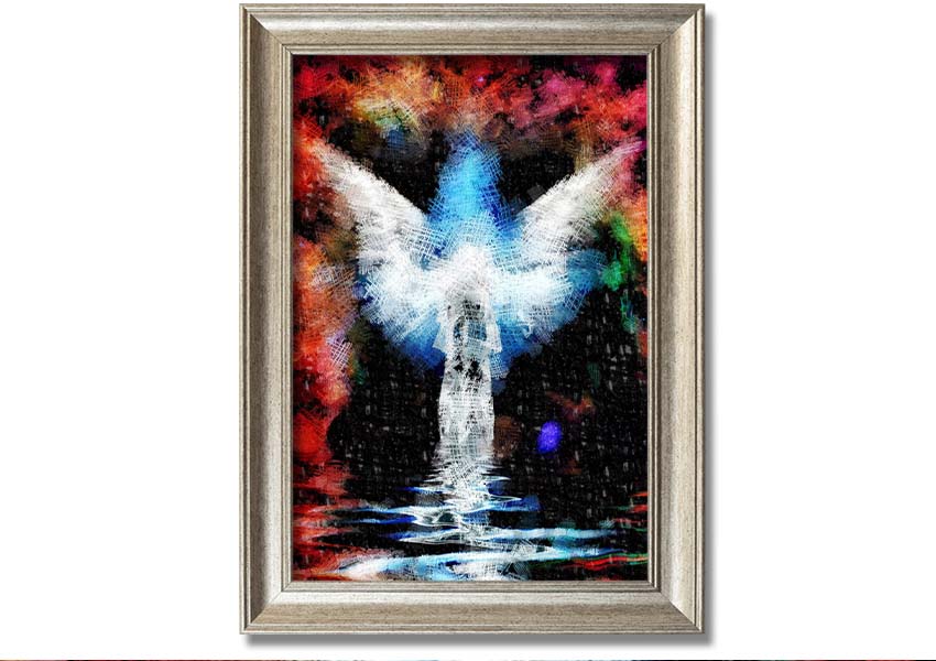 Abstract angel painting with water.