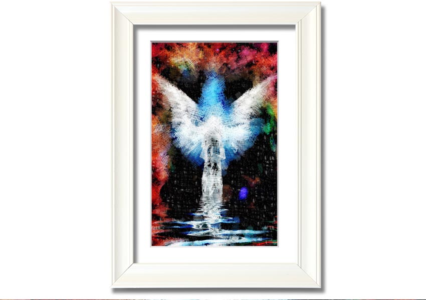 Abstract colorful painting of angel