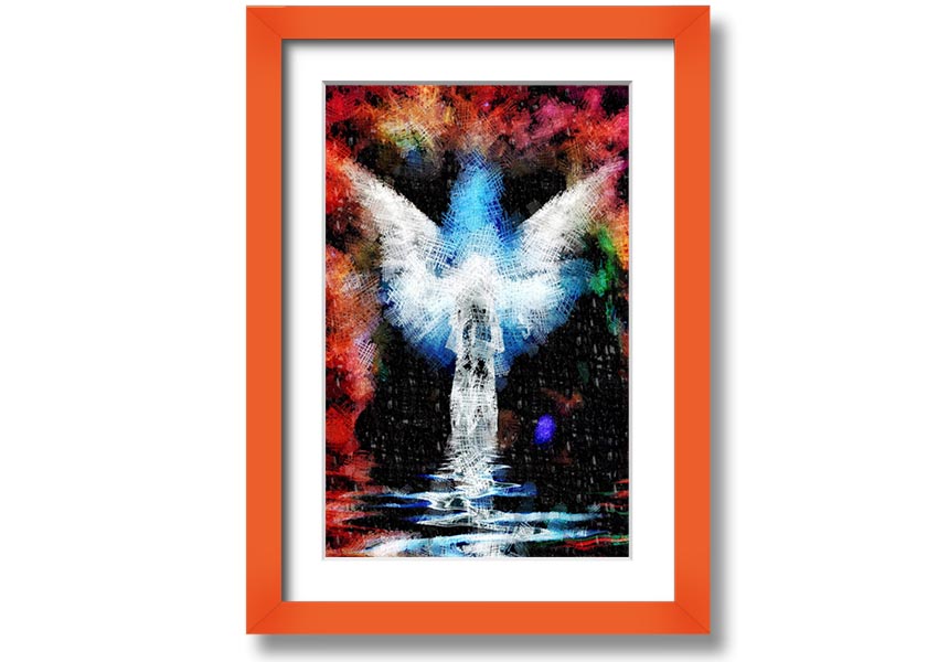 Abstract painting of an angel.