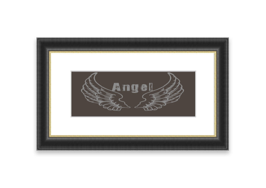 Angel Wings 2 Chocolate framed print with a rich chocolate design, elegantly displayed in a stylish frame.