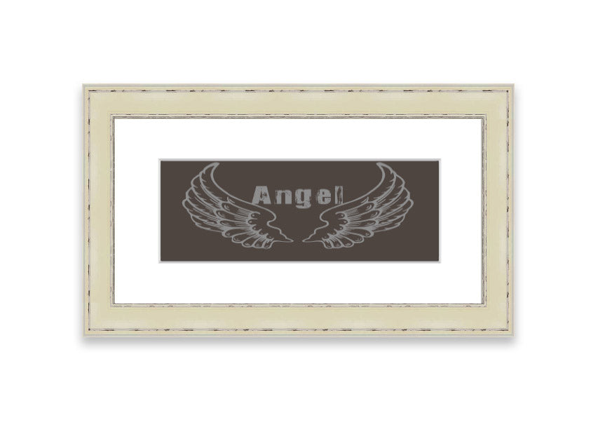 Angel Wings 2 Chocolate framed print with a rich chocolate design, elegantly displayed in a stylish frame.