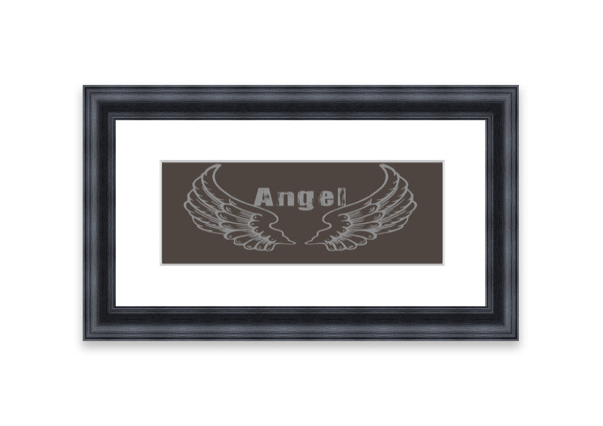 Angel Wings 2 Chocolate framed print with a rich chocolate design, elegantly displayed in a stylish frame.