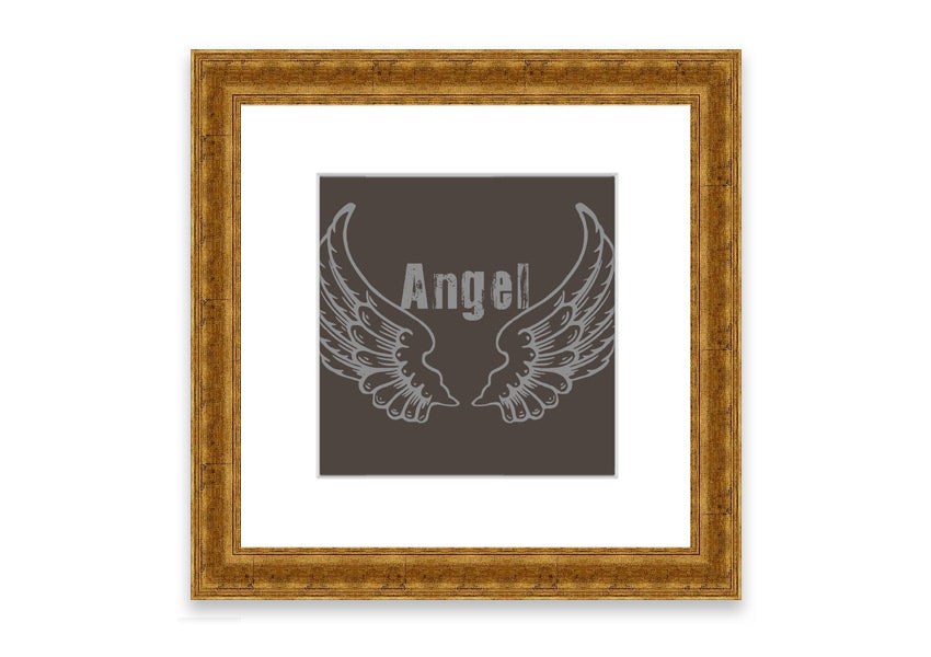 Angel Wings 2 Chocolate framed print with a rich chocolate design, elegantly displayed in a stylish frame.