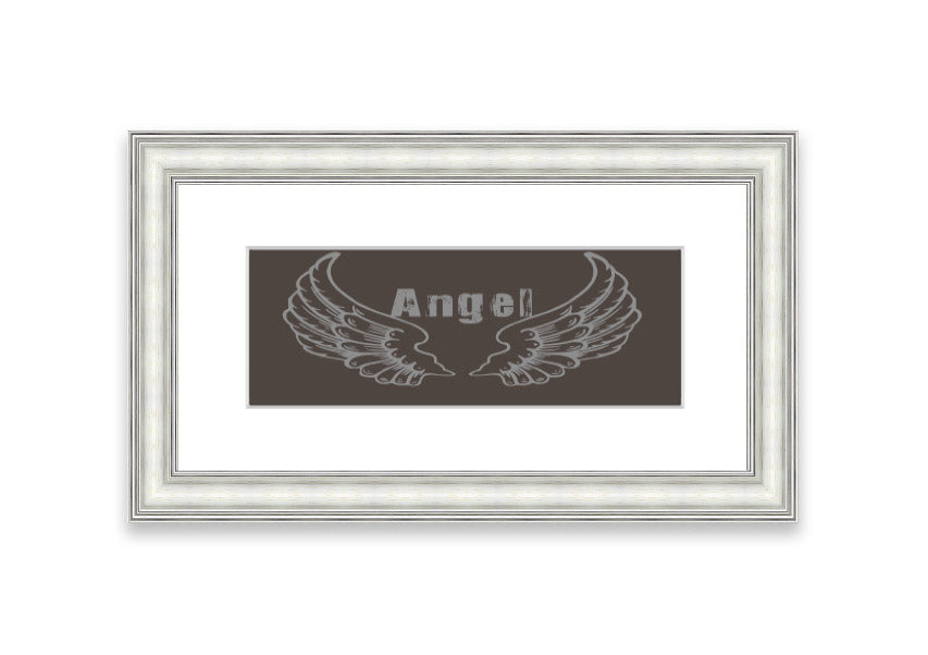 Angel Wings 2 Chocolate framed print with a rich chocolate design, elegantly displayed in a stylish frame.