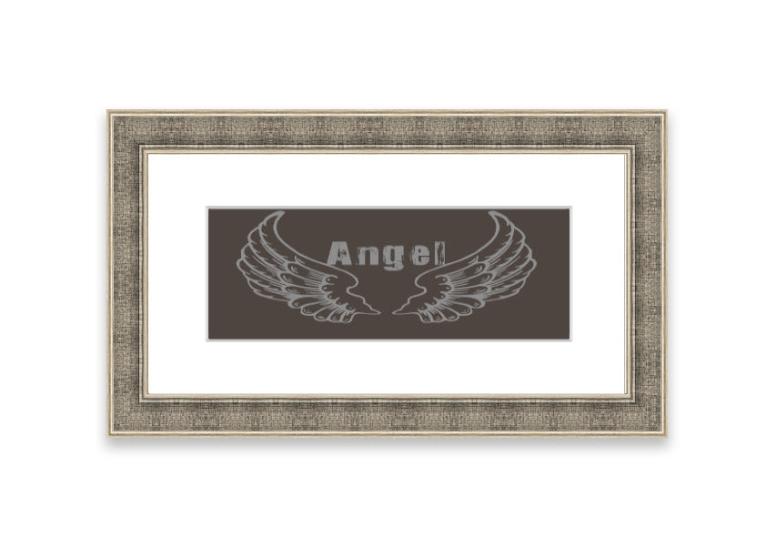 Angel Wings 2 Chocolate framed print with a rich chocolate design, elegantly displayed in a stylish frame.