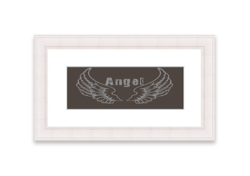 Angel Wings 2 Chocolate framed print with a rich chocolate design, elegantly displayed in a stylish frame.