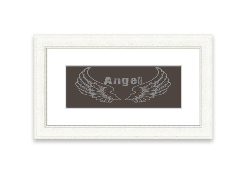 Angel Wings 2 Chocolate framed print with a rich chocolate design, elegantly displayed in a stylish frame.