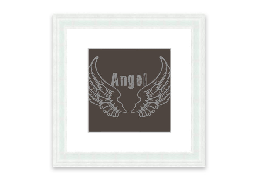 Angel Wings 2 Chocolate framed print with a rich chocolate design, elegantly displayed in a stylish frame.