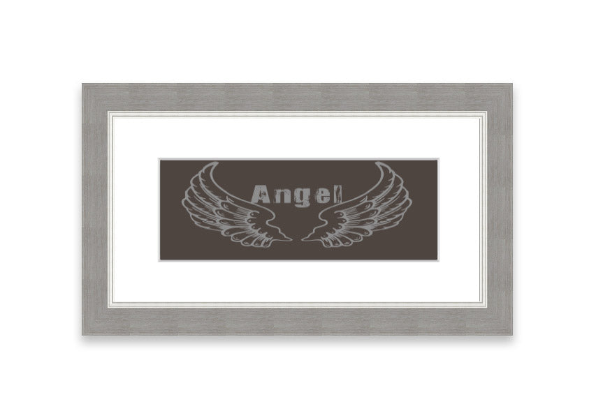 Angel Wings 2 Chocolate framed print with a rich chocolate design, elegantly displayed in a stylish frame.