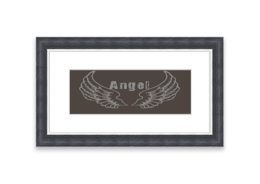 Angel Wings 2 Chocolate framed print with a rich chocolate design, elegantly displayed in a stylish frame.