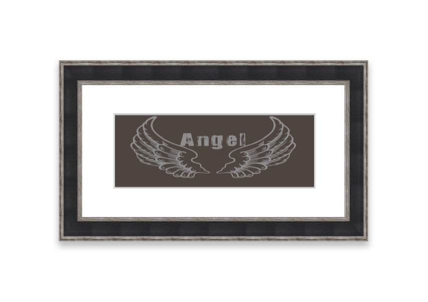 Angel Wings 2 Chocolate framed print with a rich chocolate design, elegantly displayed in a stylish frame.