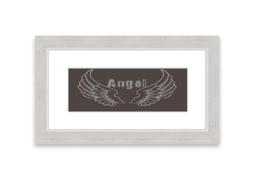 Angel Wings 2 Chocolate framed print with a rich chocolate design, elegantly displayed in a stylish frame.