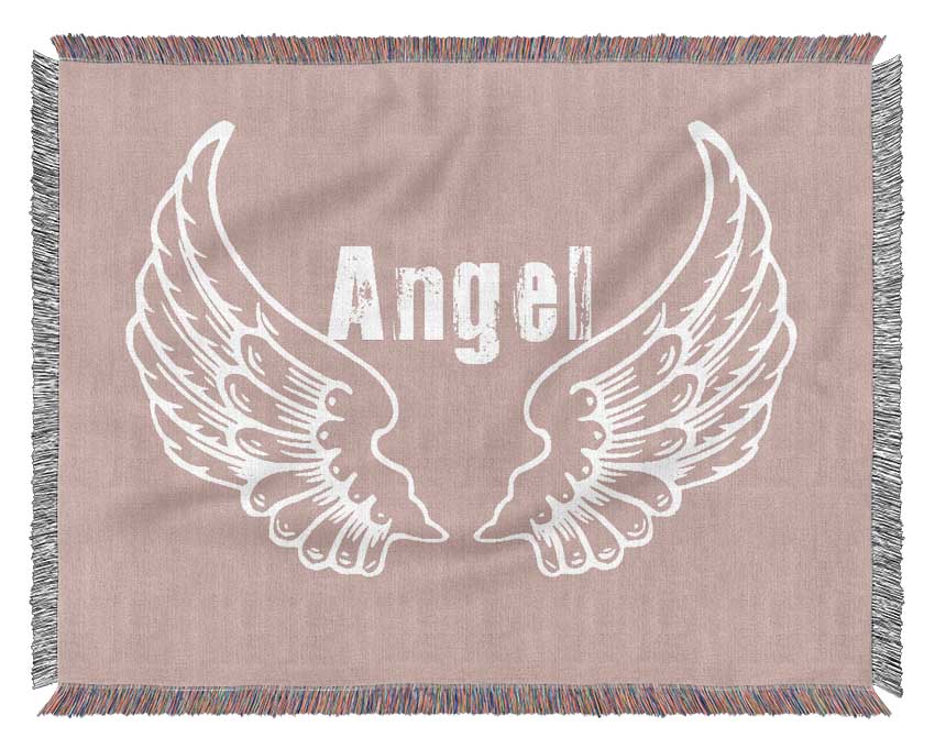 Angel Wings 2 Vivid Pink throw blanket made from 100% cotton, featuring a thermal weave for breathability and a luxurious finish.