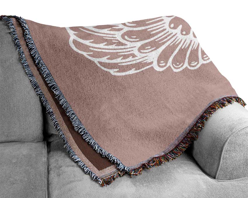 Angel Wings 2 Vivid Pink throw blanket made from 100% cotton, featuring a thermal weave for breathability and a luxurious finish.