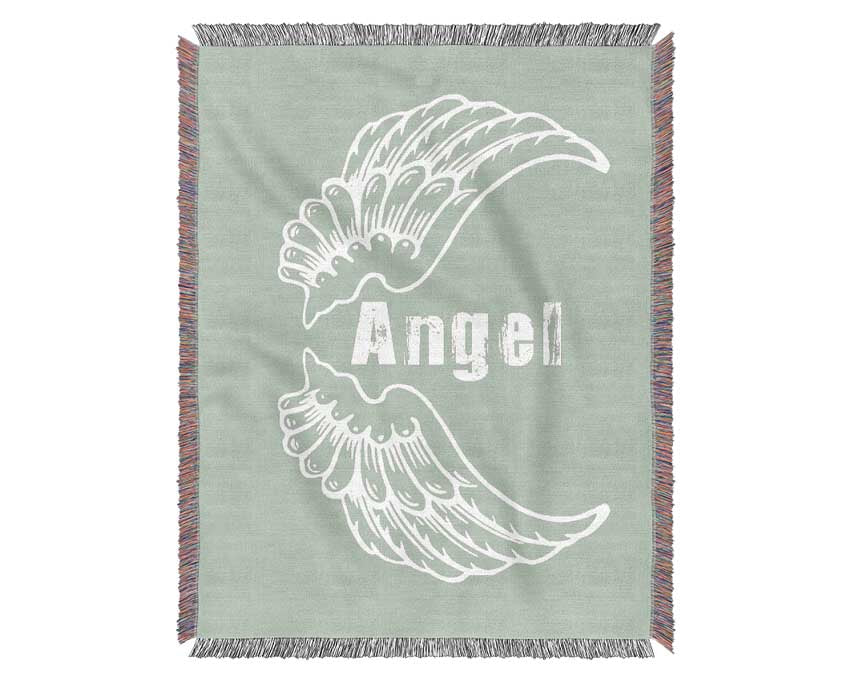 Angel Wings 3 Beige throw blanket made from 100% cotton, featuring a thermal weave for breathability and a luxurious finish.