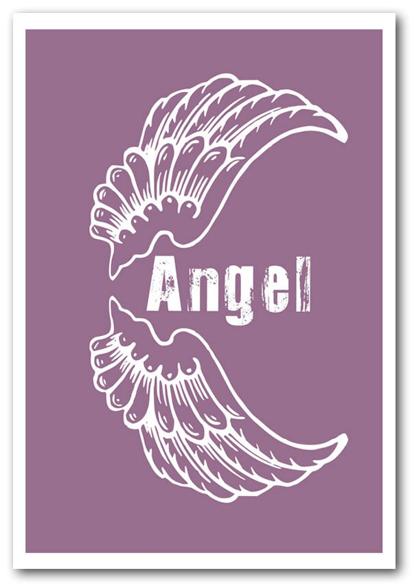 Angel Wings 3 Dusty Pink canvas poster featuring soft pink tones and intricate wing design, perfect for home decor.