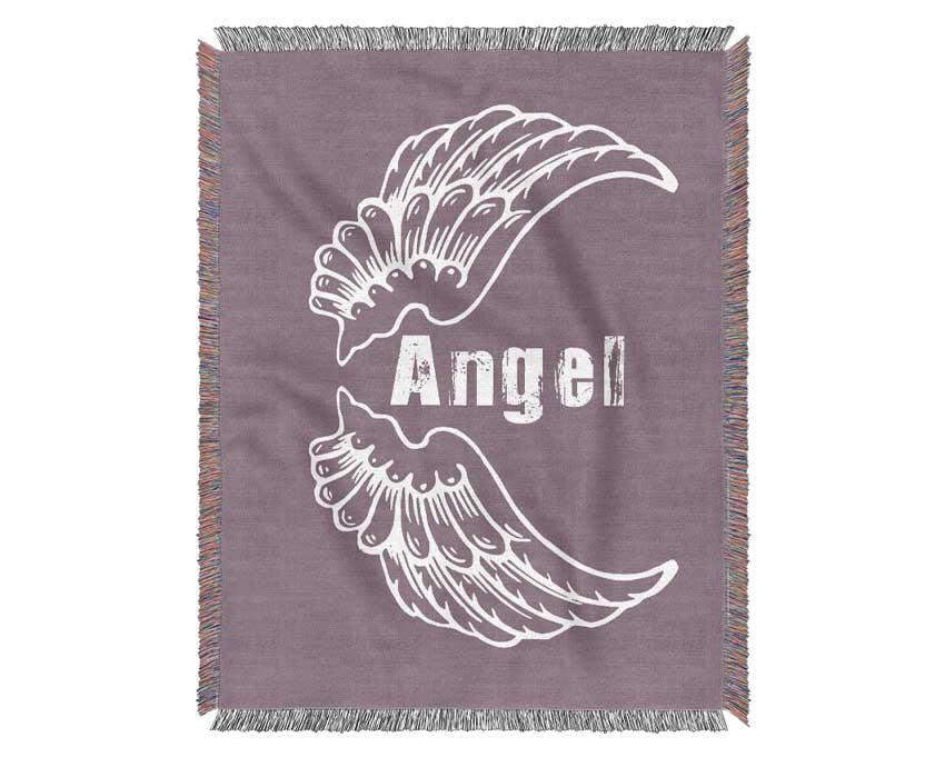 Angel Wings 3 Dusty Pink throw blanket made from 100% cotton, featuring a thermal weave for breathability and a luxurious finish.