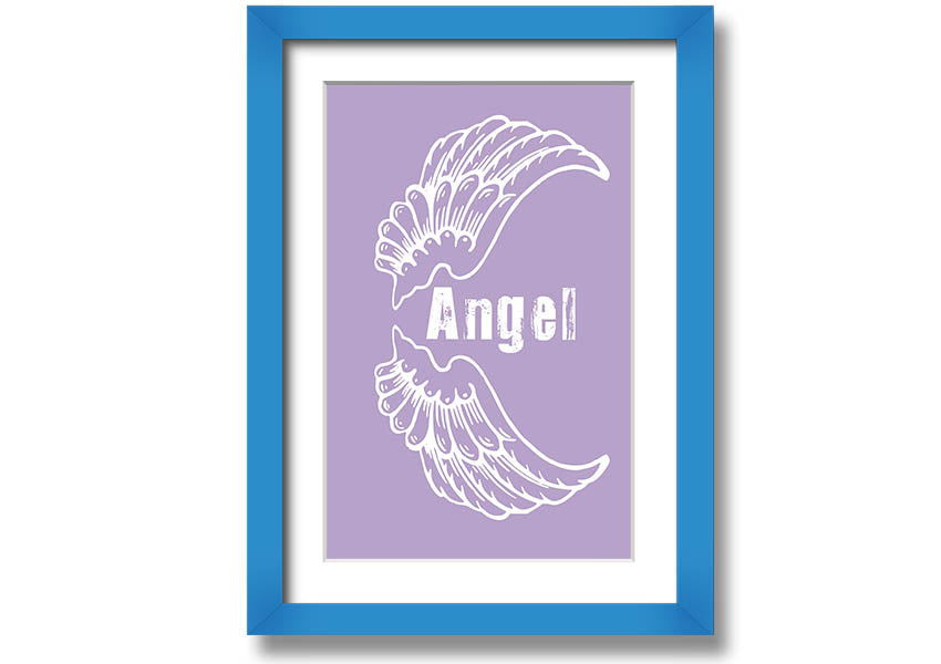 Angel Wings 3 Lilac framed print showcasing delicate lilac design in a stylish frame.