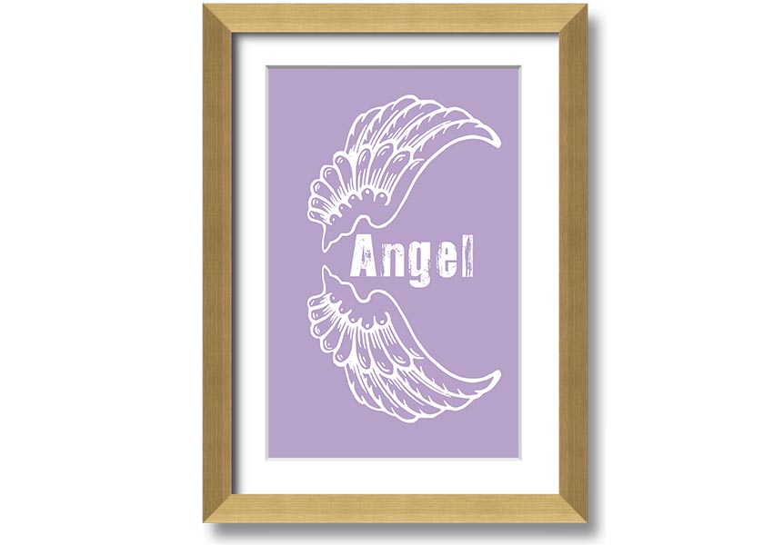 Angel Wings 3 Lilac framed print showcasing delicate lilac design in a stylish frame.