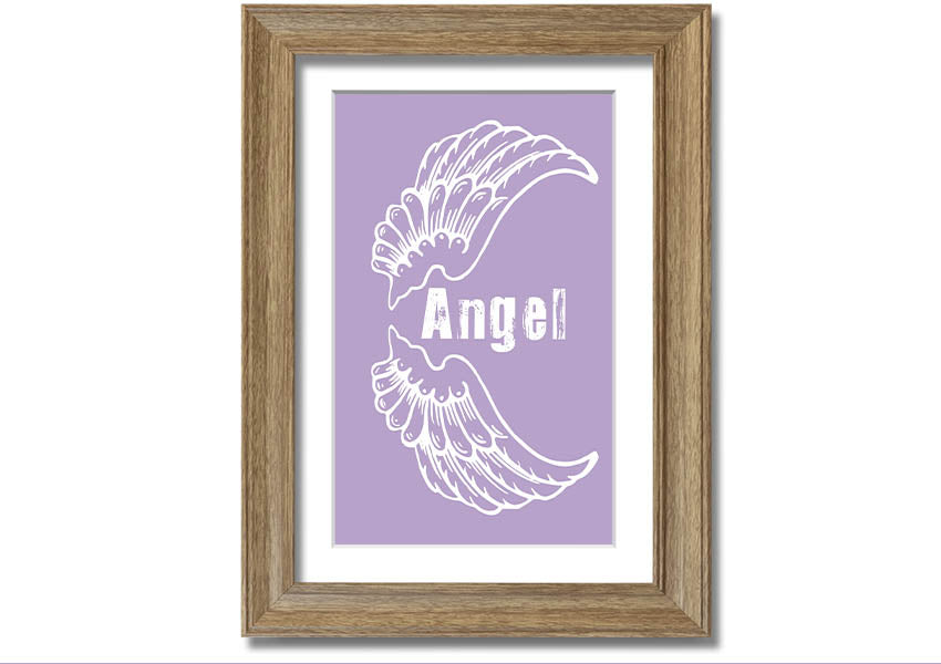 Angel Wings 3 Lilac framed print showcasing delicate lilac design in a stylish frame.