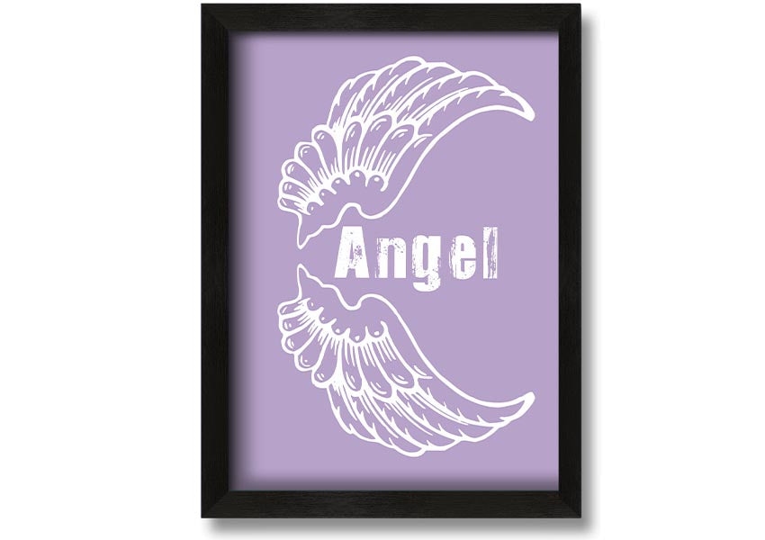 Angel Wings 3 Lilac framed print showcasing delicate lilac design in a stylish frame.