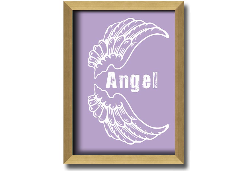 Angel Wings 3 Lilac framed print showcasing delicate lilac design in a stylish frame.