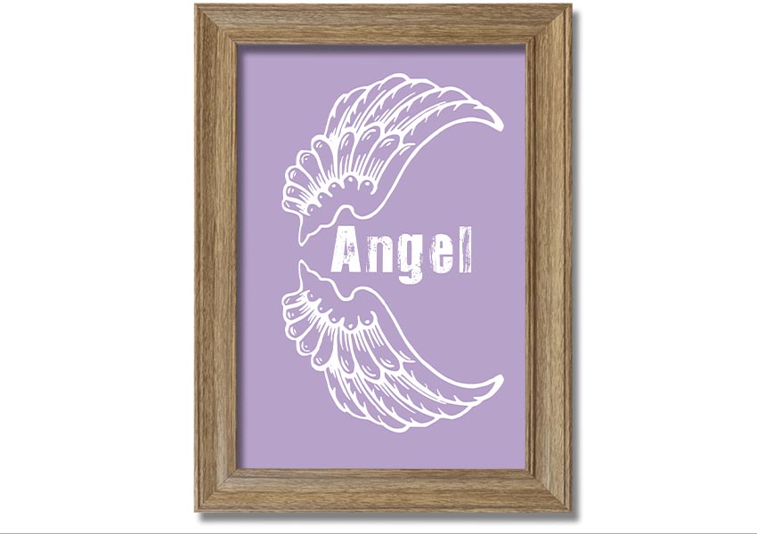 Angel Wings 3 Lilac framed print showcasing delicate lilac design in a stylish frame.