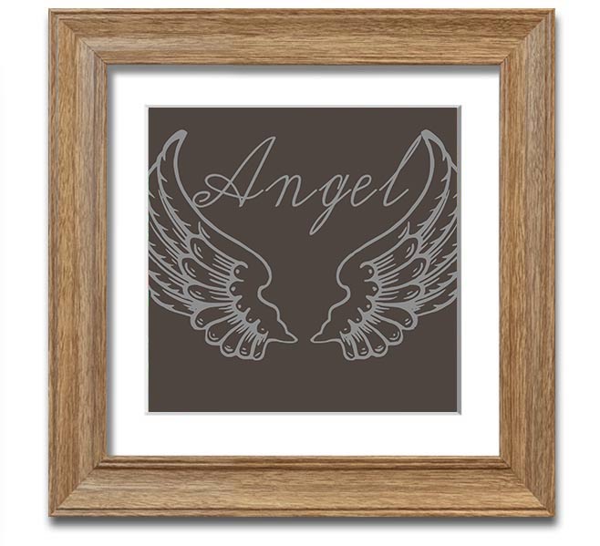 Angel Wings 4 Chocolate framed print showcasing delicate angel wings design in a stylish frame.